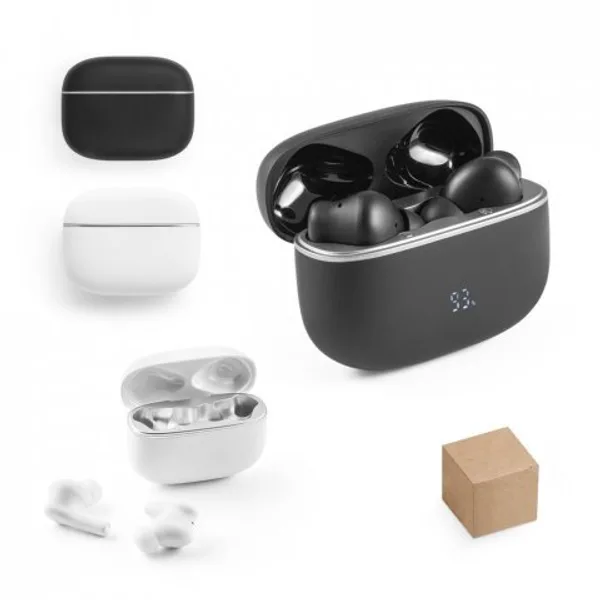 Fones de ouvido wireless  com ANC e autonomia de 7h, em ABS 100% reciclado (SP-97181) personalizado | D.JOB
