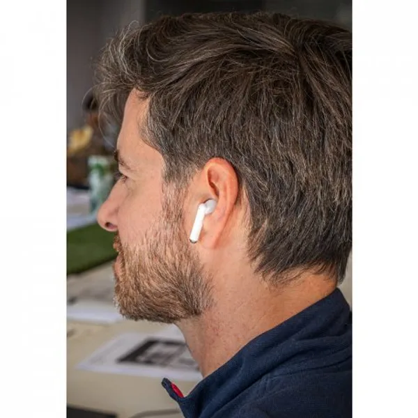 Fones de ouvido wireless com autonomia de 5h (300 mAh), em ABS 100% reciclado e bambu (SP-97193) — foto 3 | D.JOB
