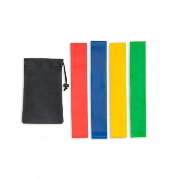 Conjunto de 4 bandas elásticas de ginástica com bolsa de non-woven (SP-99970) — foto 2 | D.JOB