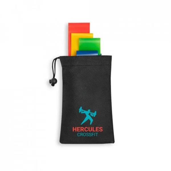 Conjunto de 4 bandas elásticas de ginástica com bolsa de non-woven (SP-99970) — foto 4 | D.JOB
