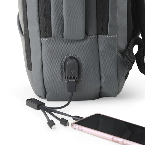 Mochila Couro Sintético USB 25L (XB-01902) — foto 4 | D.JOB