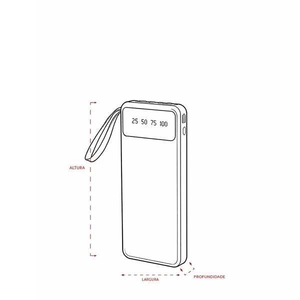 Power Bank 10.000mAh com Lanterna e Multissaídas (XB-08014) — foto 7 | D.JOB