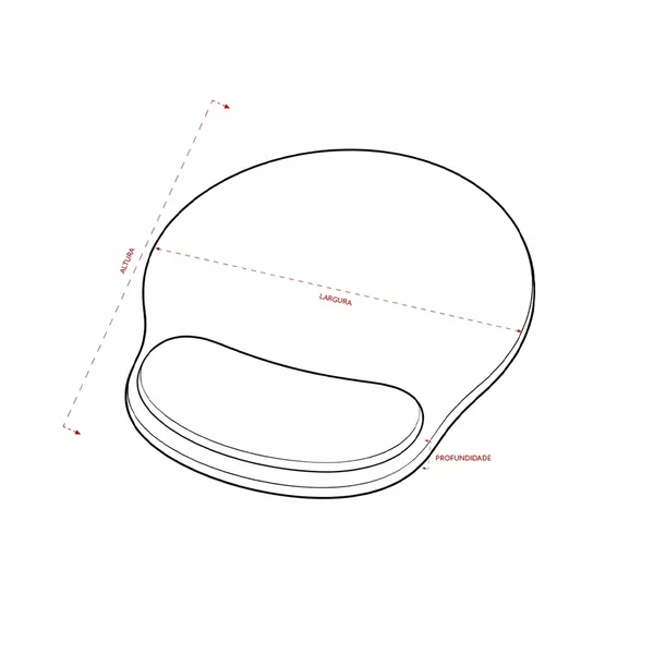 Mouse Pad Ergonômico (XB-09141) — foto 4 | D.JOB