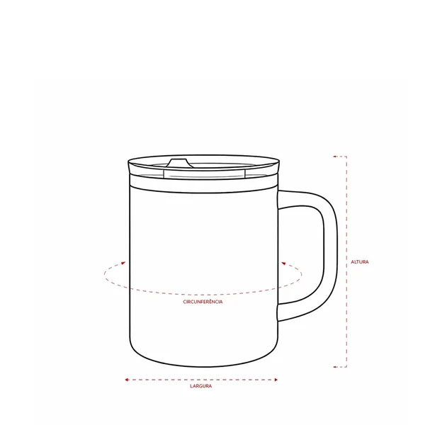 Caneca Parede Dupla 450ml (XB-09198) — foto 8 | D.JOB