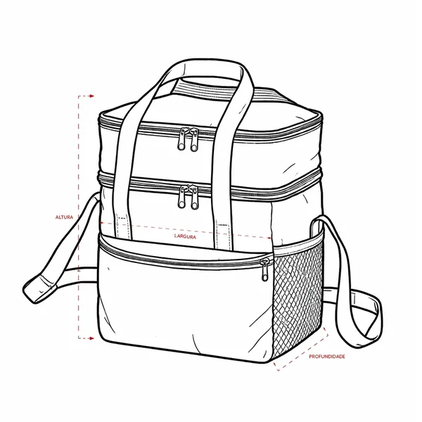 Bolsa Térmica Dupla 14L (XB-15411) — foto 7 | D.JOB