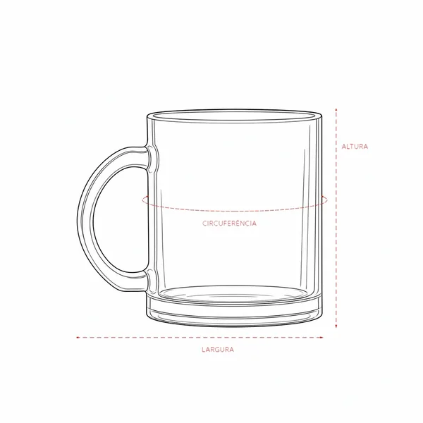 Caneca Vidro 350ml (XB-19063T) — foto 5 | D.JOB