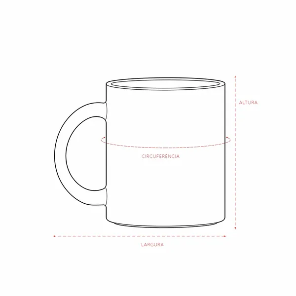 Caneca Vidro 350ml (XB-19064) — foto 5 | D.JOB